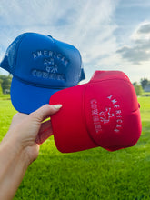 Load image into Gallery viewer, American cowgirl trucker hat RED

