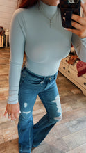 Load image into Gallery viewer, Living like Kim Brushed mockneck bodysuit~grey
