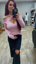 Load image into Gallery viewer, Cross my heart top ~Sweetheart pink
