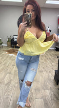 Load image into Gallery viewer, Ruffles of sunshine Peplum top
