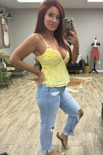 Load image into Gallery viewer, Ruffles of sunshine Peplum top
