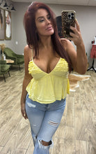 Load image into Gallery viewer, Ruffles of sunshine Peplum top
