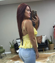 Load image into Gallery viewer, Ruffles of sunshine Peplum top
