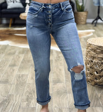 Load image into Gallery viewer, Skeeter vervet button down stretch denim jeans
