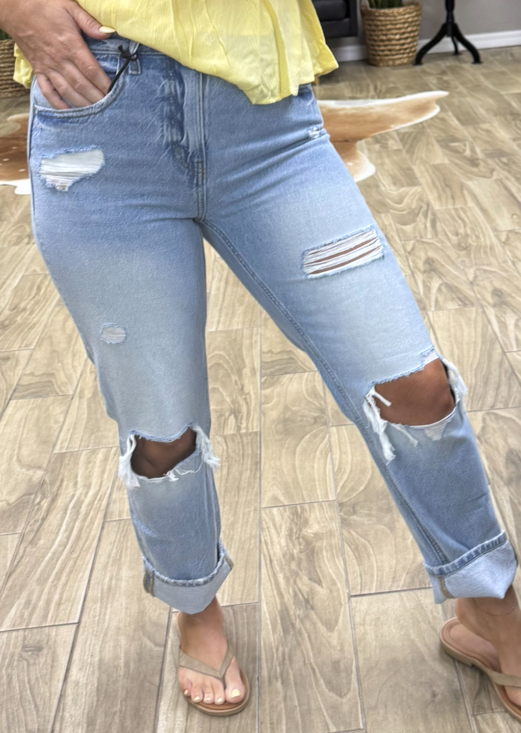 Gabby high rise straight leg jeans