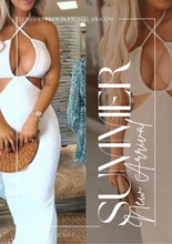 Load image into Gallery viewer, Too cut to you out white ribbed halter maxi
