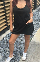 Load image into Gallery viewer, Momentum athleisure pocket mini dress/shorts set~ Black
