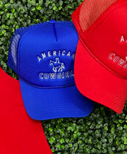 Load image into Gallery viewer, American cowgirl trucker hat(blue)
