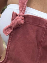Load image into Gallery viewer, Cabernet crush knot romper
