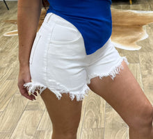 Load image into Gallery viewer, Fellyn white distressed shorts
