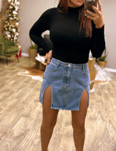 Load image into Gallery viewer, Jolene split thigh denim skirt
