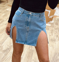 Load image into Gallery viewer, Jolene split thigh denim skirt
