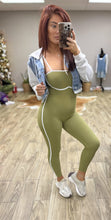 Load image into Gallery viewer, Active allure matte olive ribbed jumper o/s
