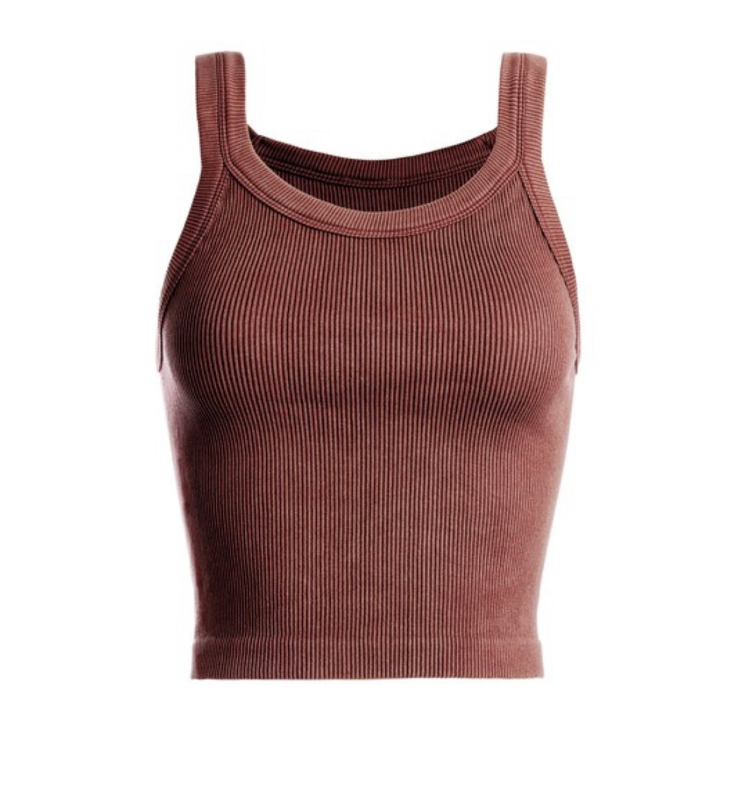 Washed out ribbed crop ~ fig