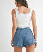 Load image into Gallery viewer, Maisie floral embroidery self tie top
