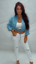 Load image into Gallery viewer, Krissy White distressed cuffed kancan jeans
