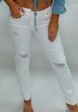 Load image into Gallery viewer, Krissy White distressed cuffed kancan jeans
