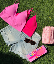 Load image into Gallery viewer, High low drop denim darlings shorts

