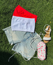 Load image into Gallery viewer, High low drop denim darlings shorts
