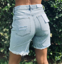 Load image into Gallery viewer, Mica boyfriend light denim jean shorts
