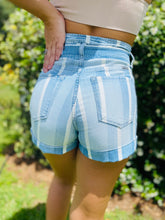 Load image into Gallery viewer, Kancan stripped denim and white shorts
