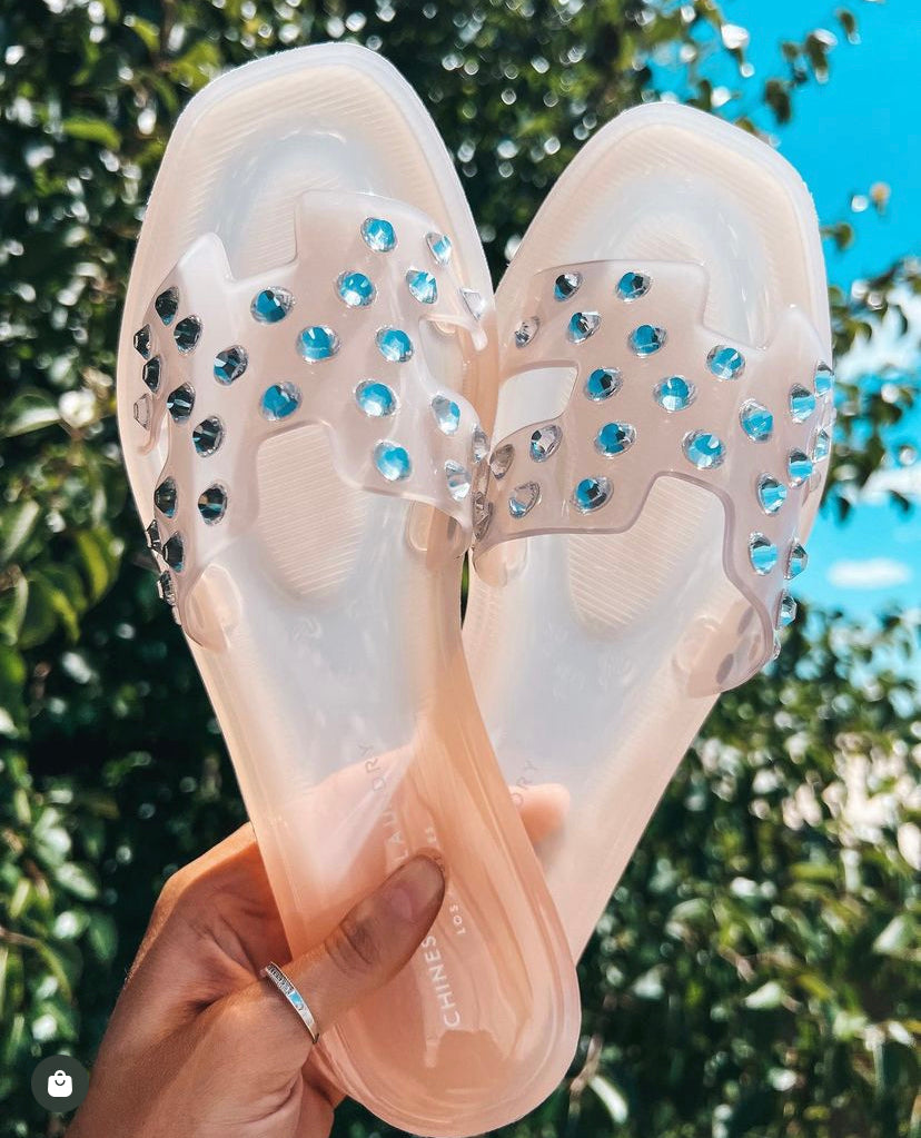 Diamond blush   jelly sandals